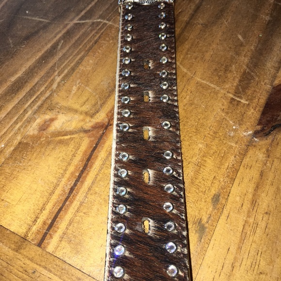 Hair on Hide Western Belt - Picture 3 of 4
